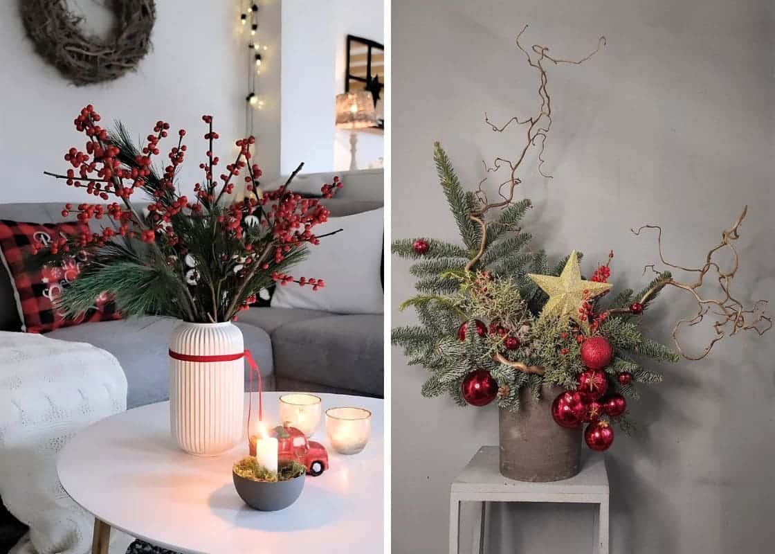 30 Charming Christmas Vase Ideas to Warm Up Your Holiday Home Decor