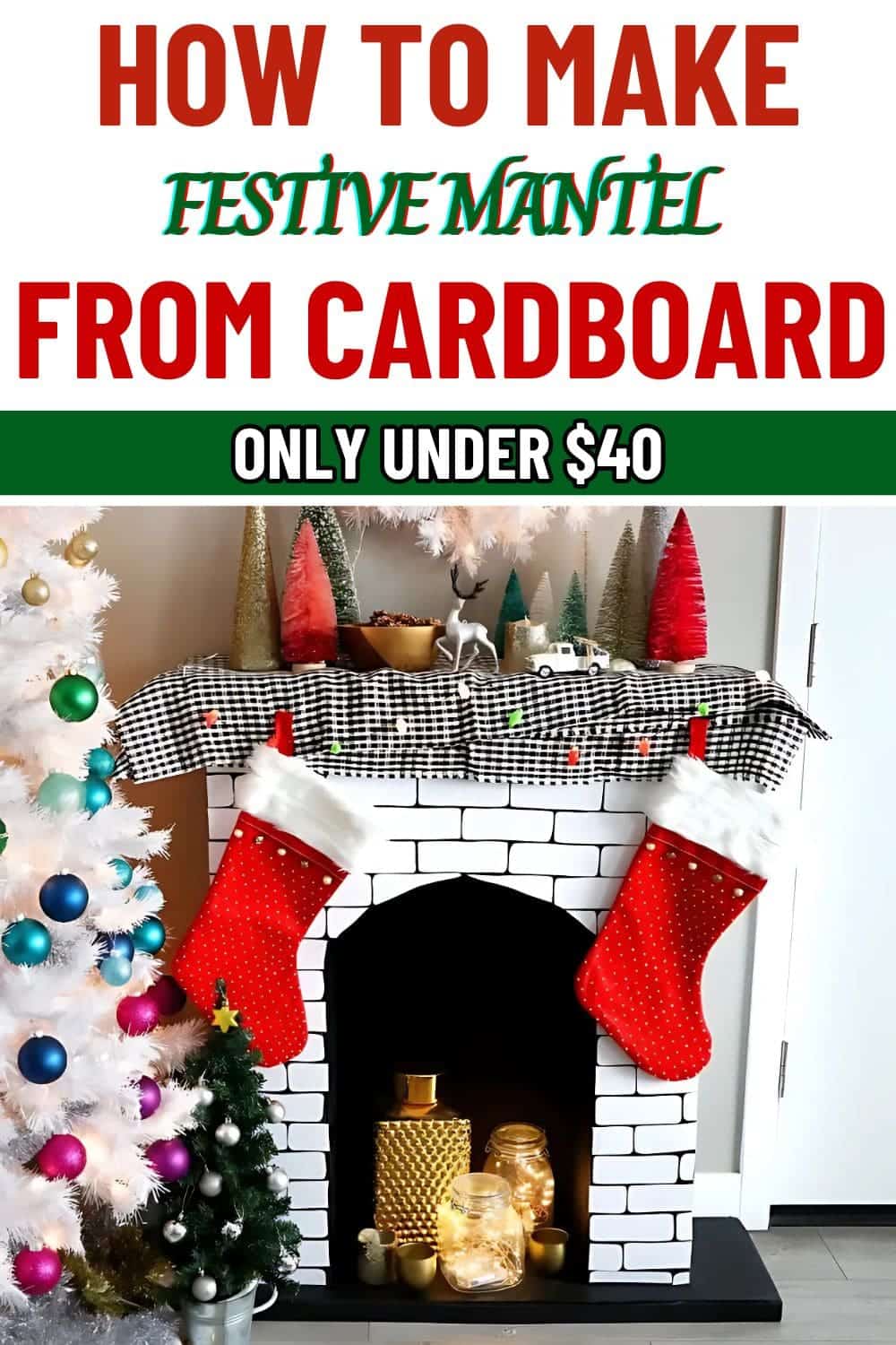 DIY Festive Cardboard Mantel in 6 Easy Steps