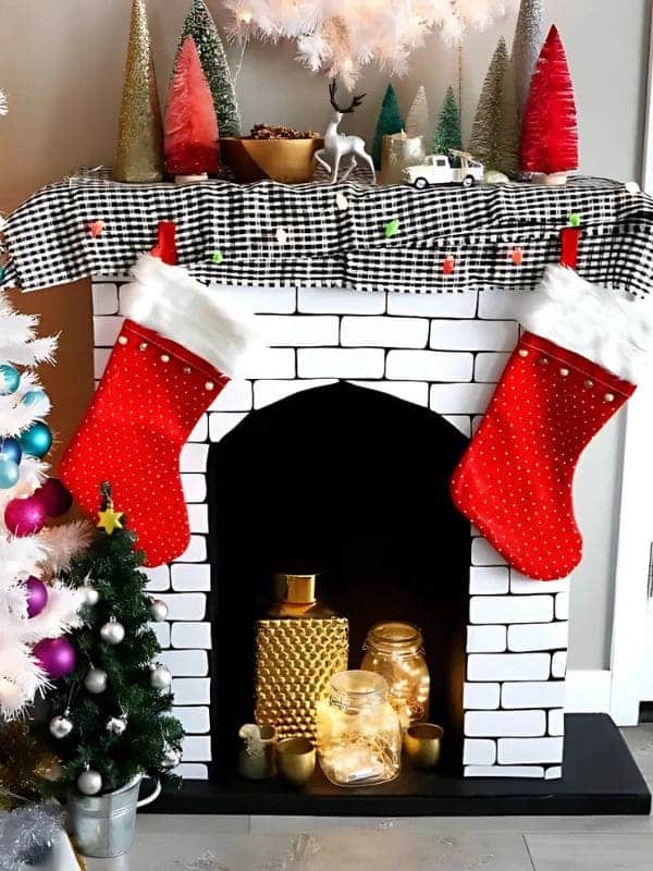 DIY Festive Cardboard Mantel in 6 Easy Steps