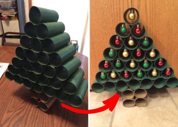 How to Make Christmas Tree From Core Toilet Papers In 4 Steps