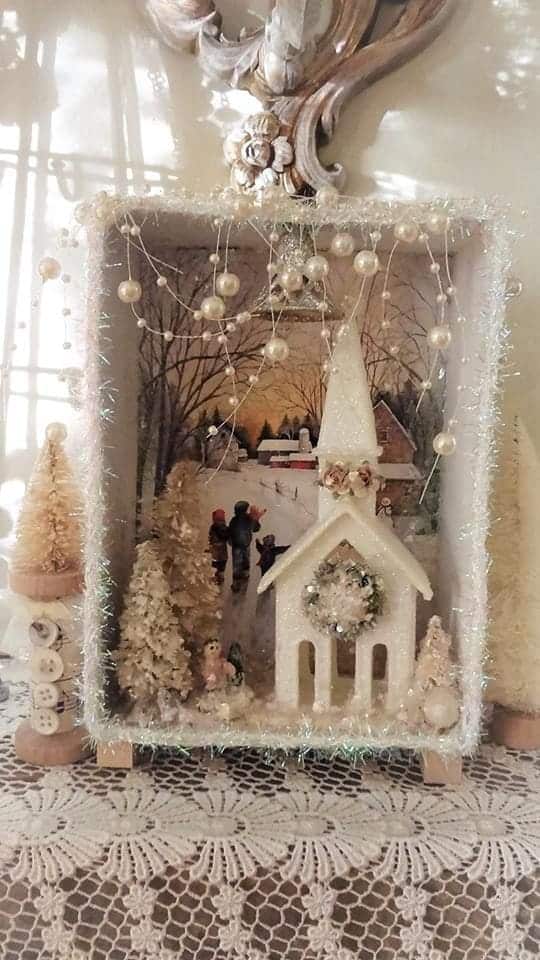 Enchanted Winter Chapel Scene