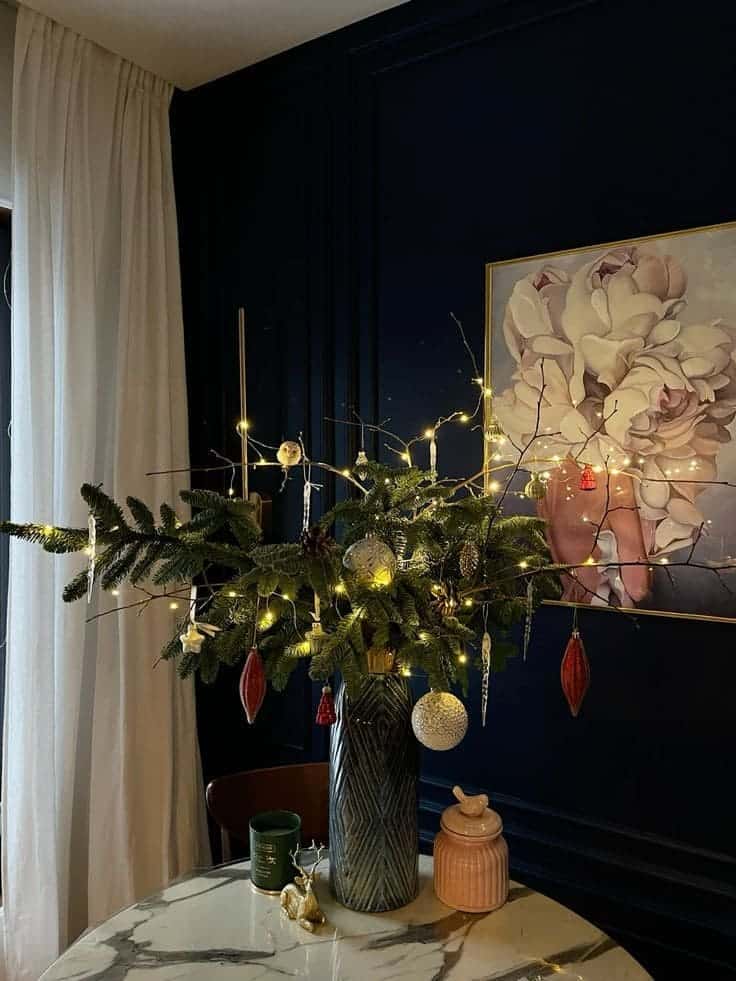 Enchanting Fairy Light Evergreen Arrangement