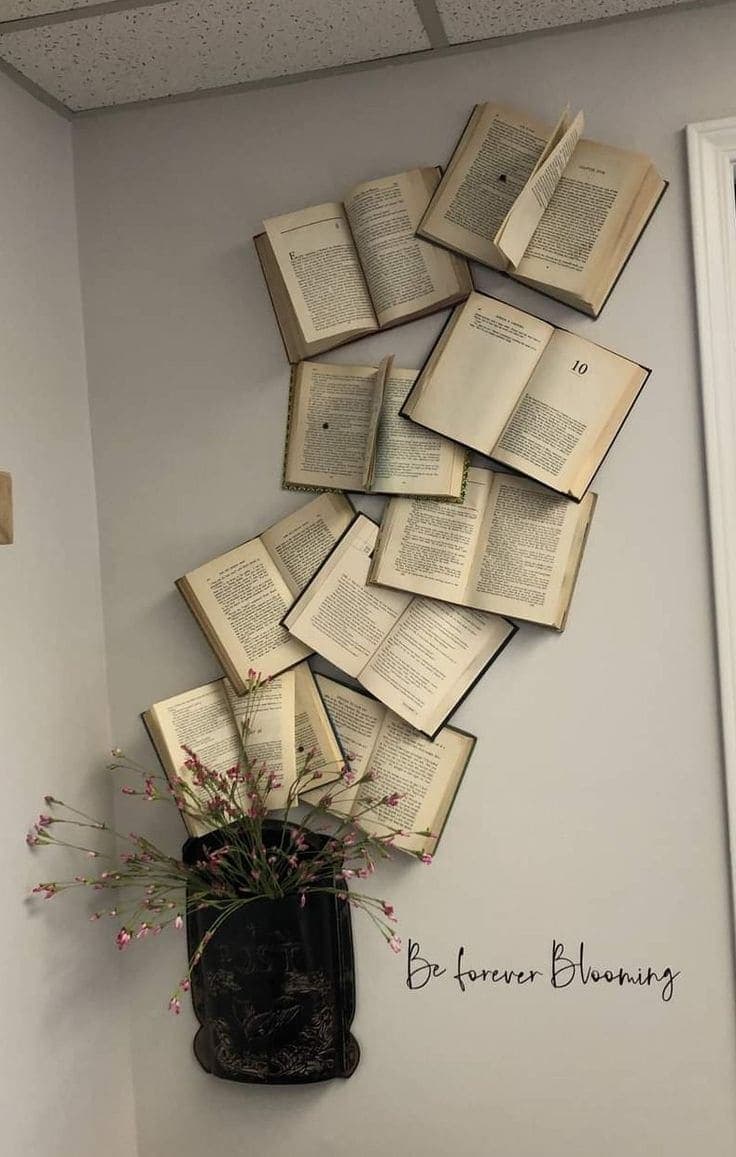 Floating Book Blossoms