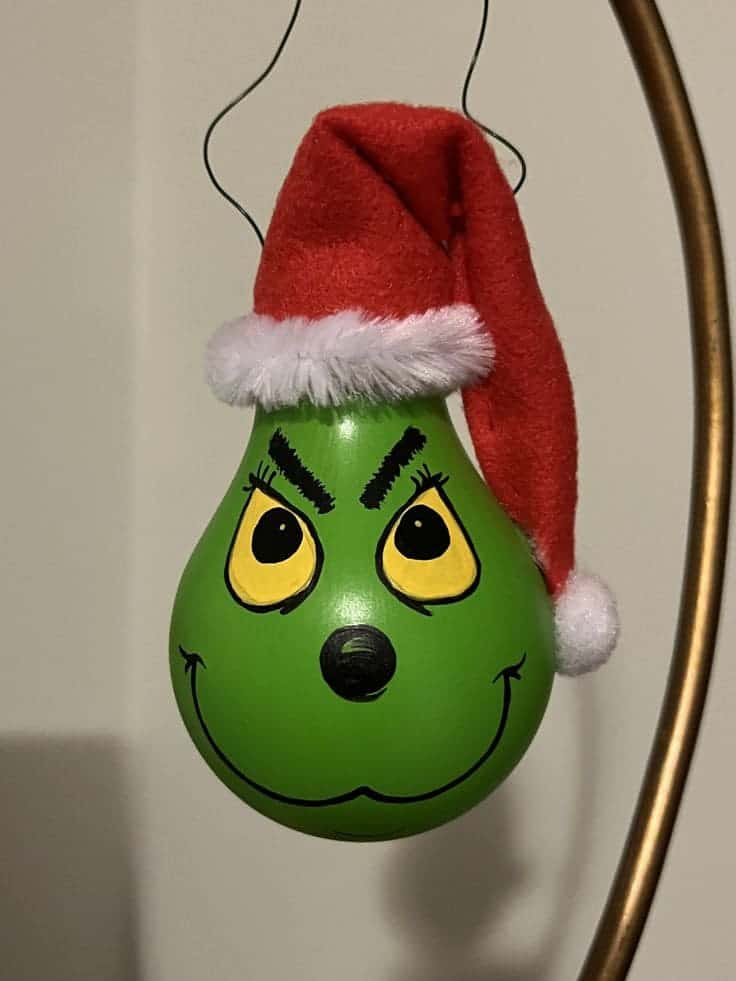 Grinch Lightbulb Ornament