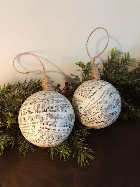 Harmonious Sheet Music Ornaments