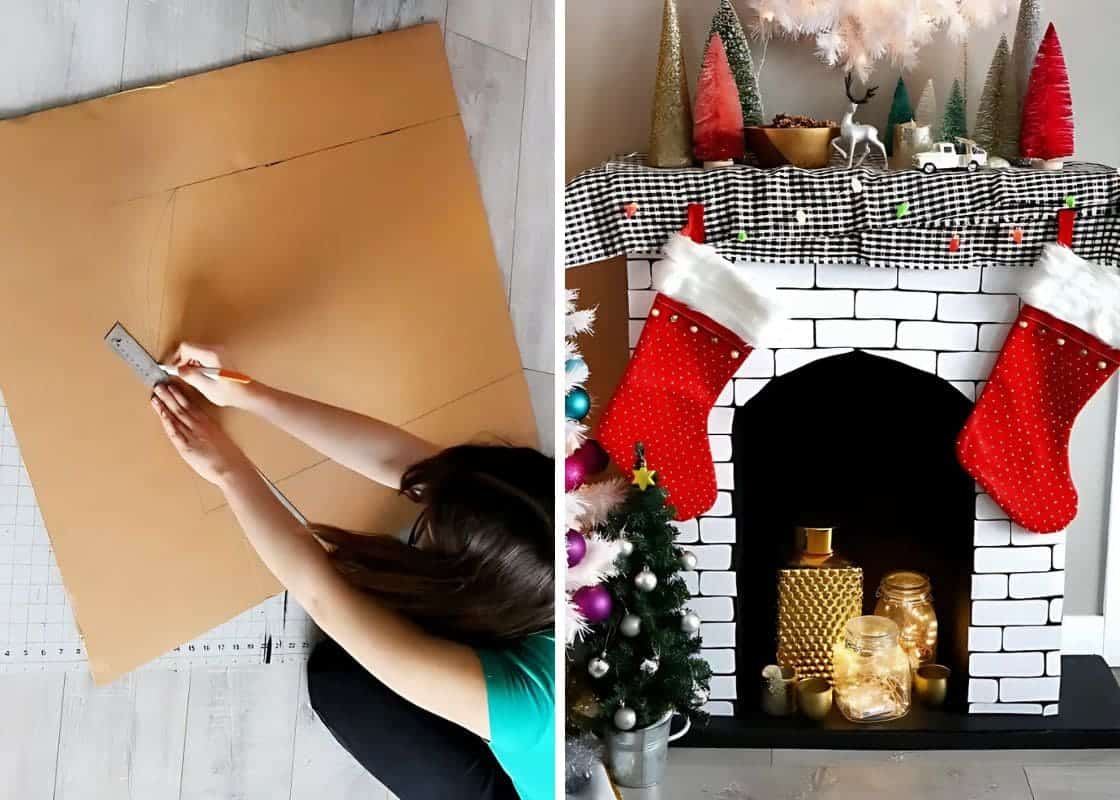 DIY Festive Cardboard Mantel in 6 Easy Steps