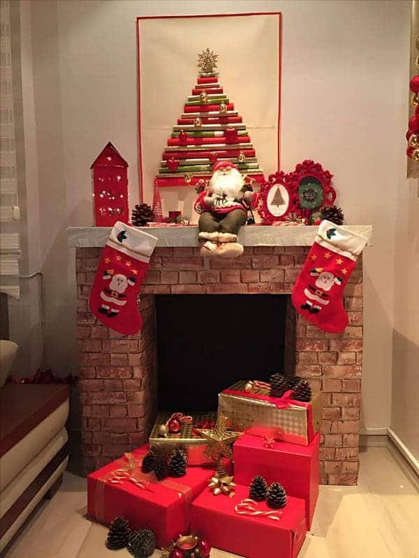 DIY Festive Cardboard Mantel in 6 Easy Steps