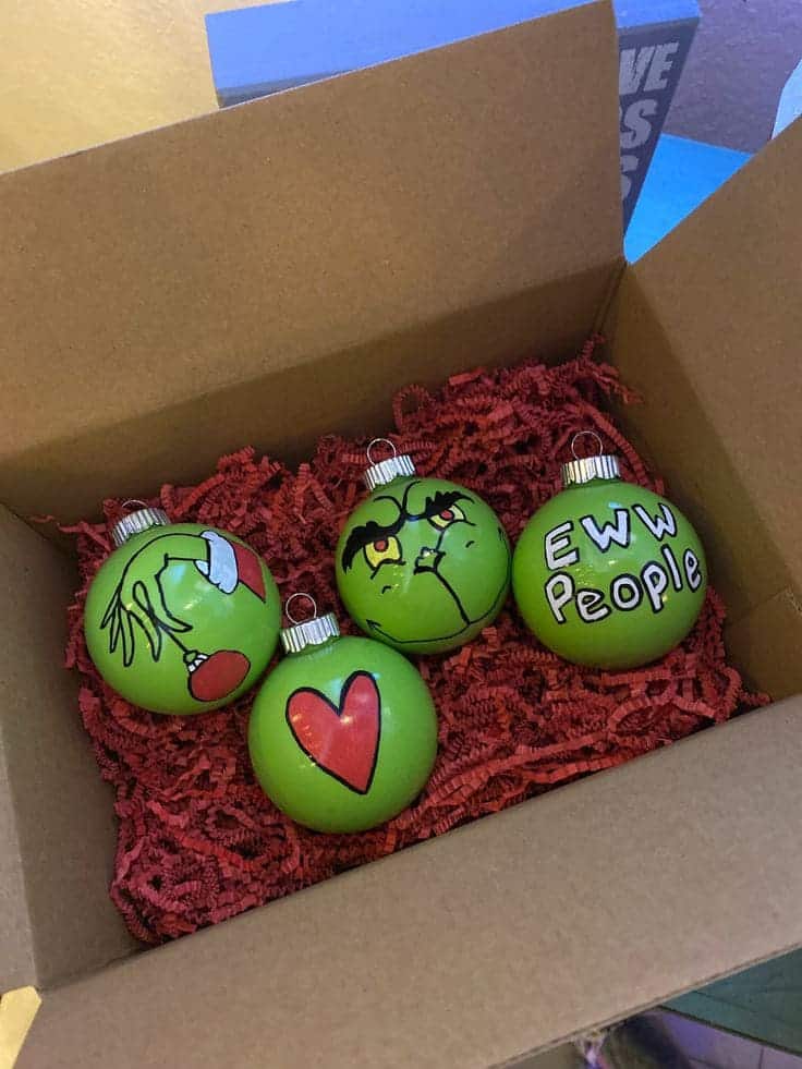 Quirky Grinch Ornament Set