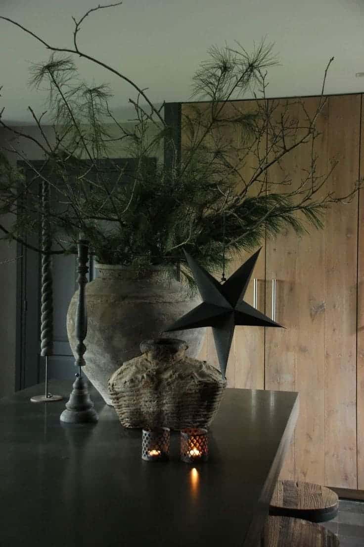 Rustic Pine and Star Decor Arrangement