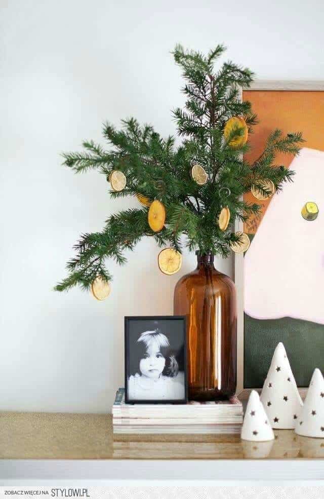 Vintage Citrus Evergreen Holiday Display