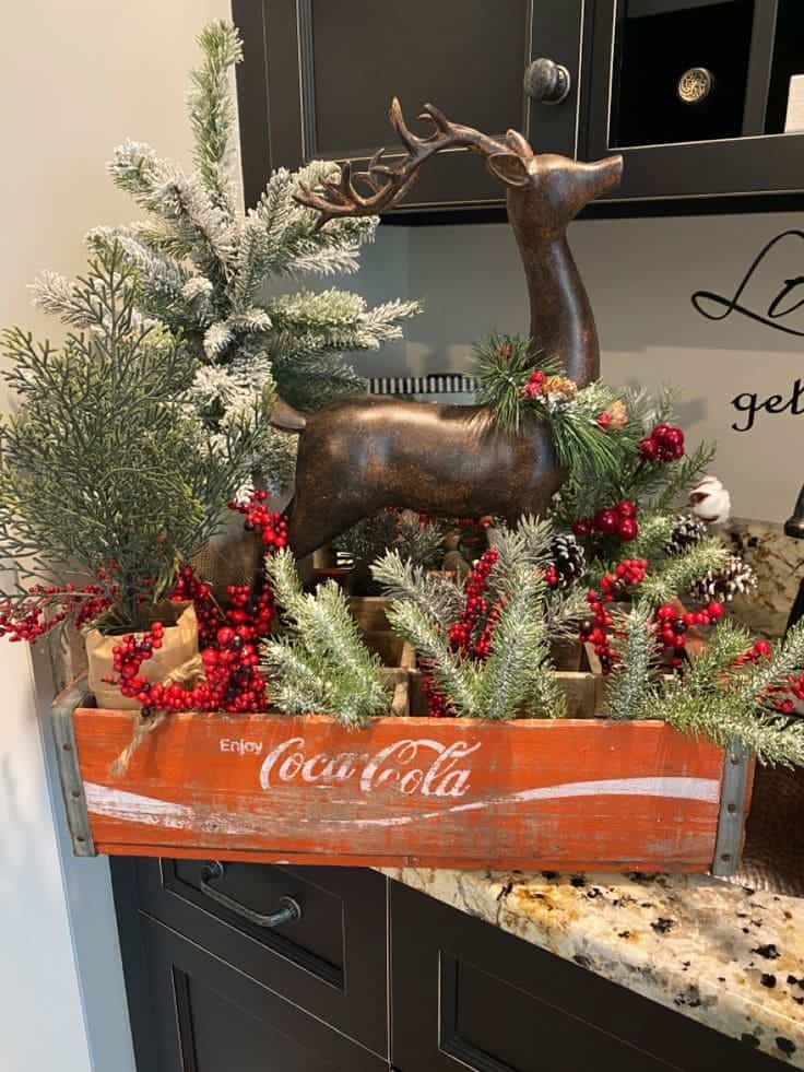 Vintage Reindeer Holiday Crate