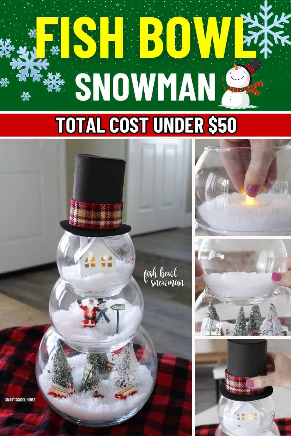 DIY Fish Bowl Snowman At Home In 5 Simple Steps