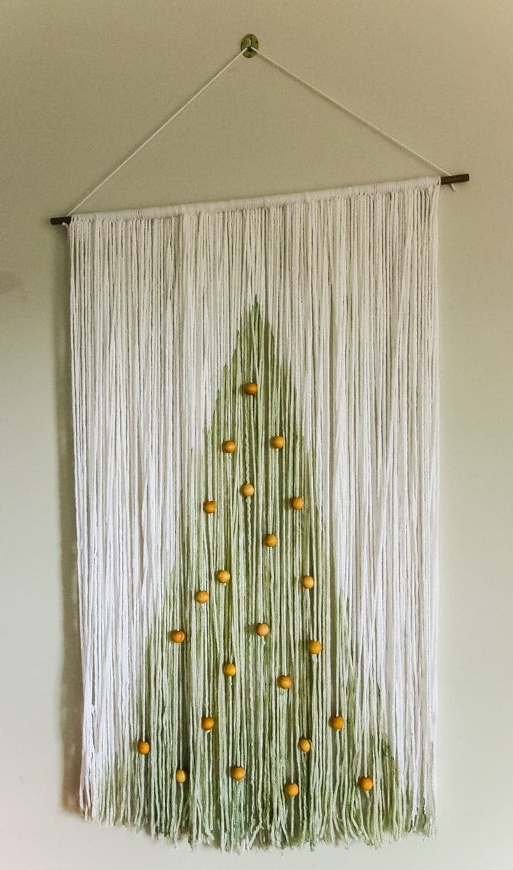 Enchanting Yarn-Woven Holiday Wall Hanging