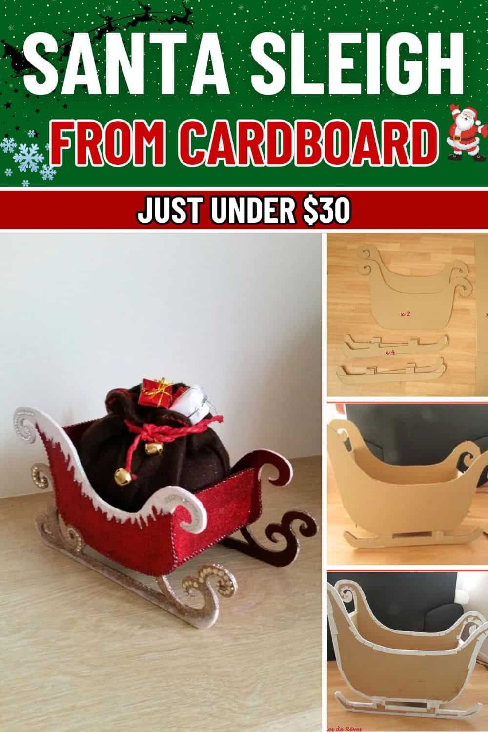 How to Make Santa Sleigh from Cardboard Just Under $30