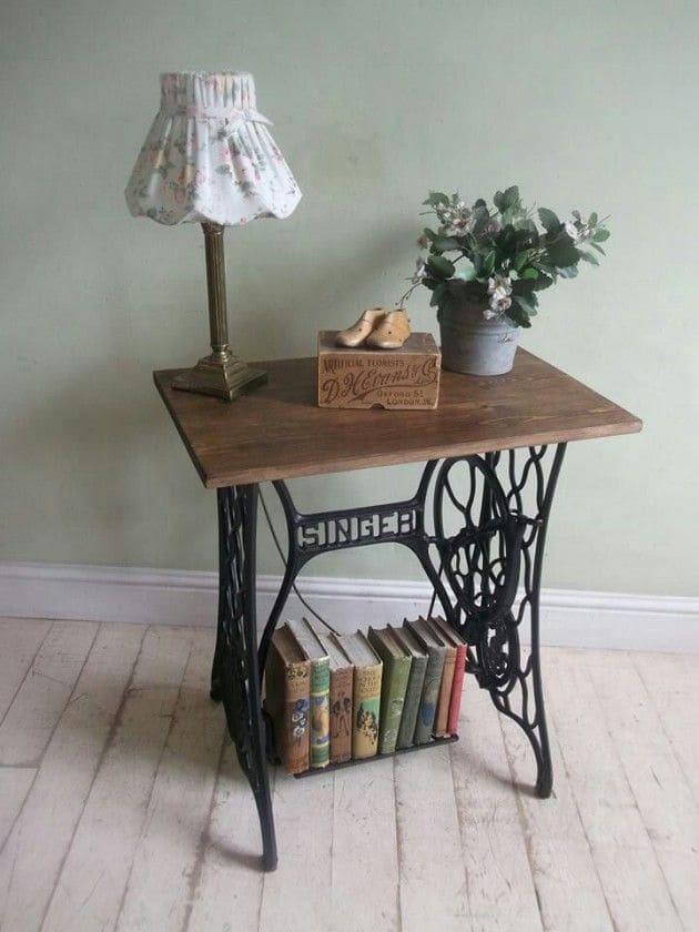 Charming Bookshelf Table from Sewing Base