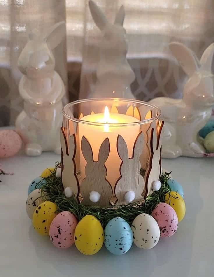 Charming Bunny Candle Holder