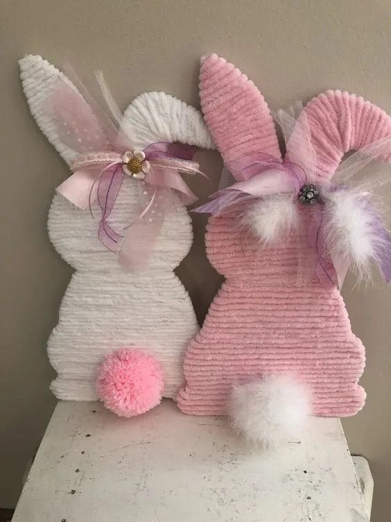 Charming Plush Bunny Silhouettes