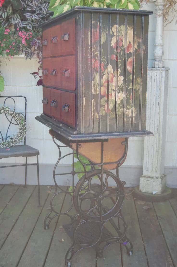 Charming Sewing Table Cabinet Transformation