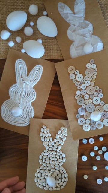 Creative Button and Object Bunny Art