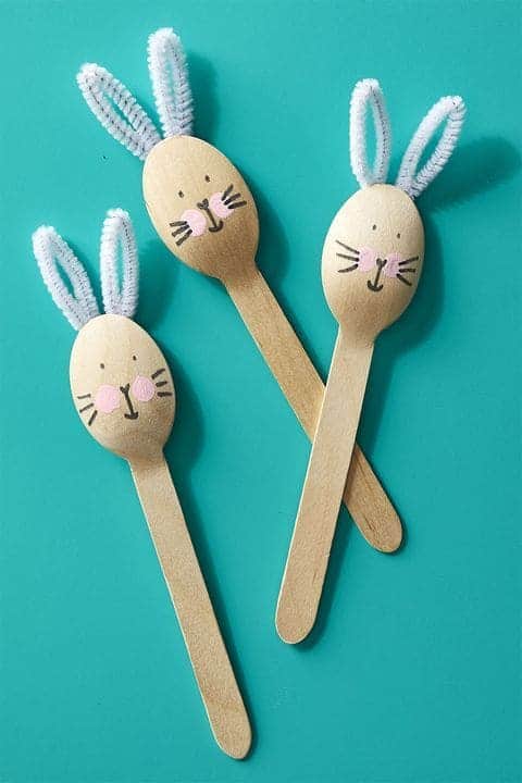 Cute Wooden Spoon Easter Bunny Craft