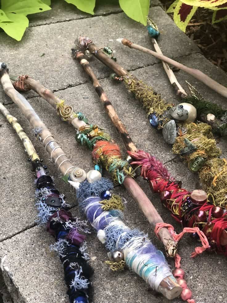 Enchanting Stone-Embellished Magic Wands