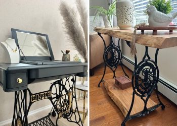 25 Impressive Upcycled Old Sewing Machine Ideas to Transform Your Home and Garden