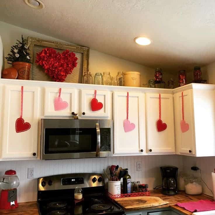 Lovely Hanging Hearts for Kitchen Decor