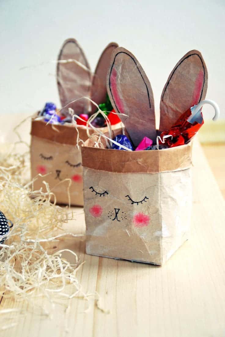 Lovely Paper Bag Bunny Gift Holders