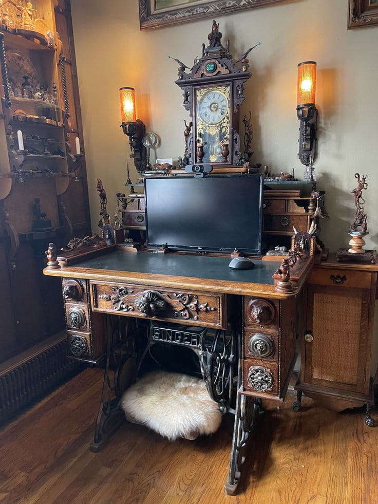 Luxurious Vintage Desk from Sewing Table