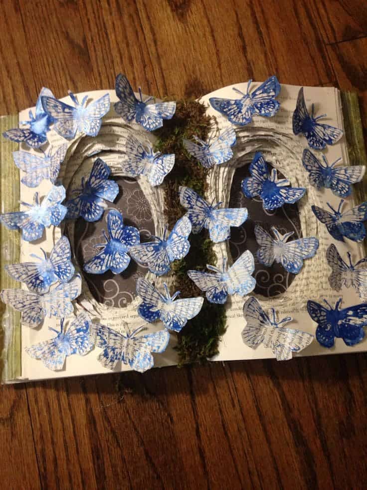 Mesmerizing Butterfly Explosion on Book Pages