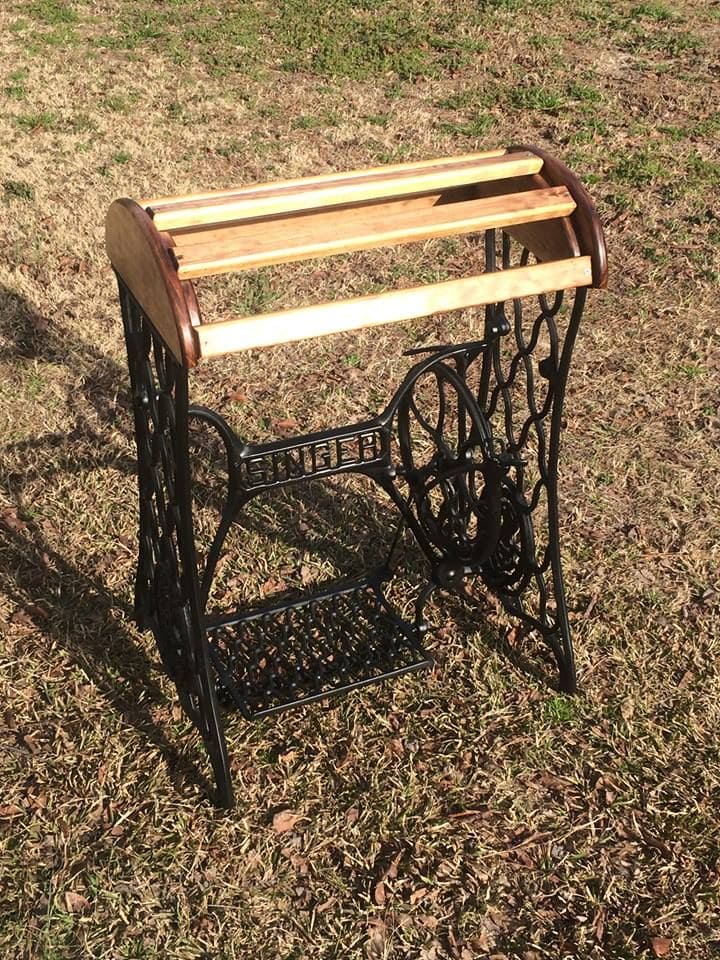 Towel Rack from Sewing Table