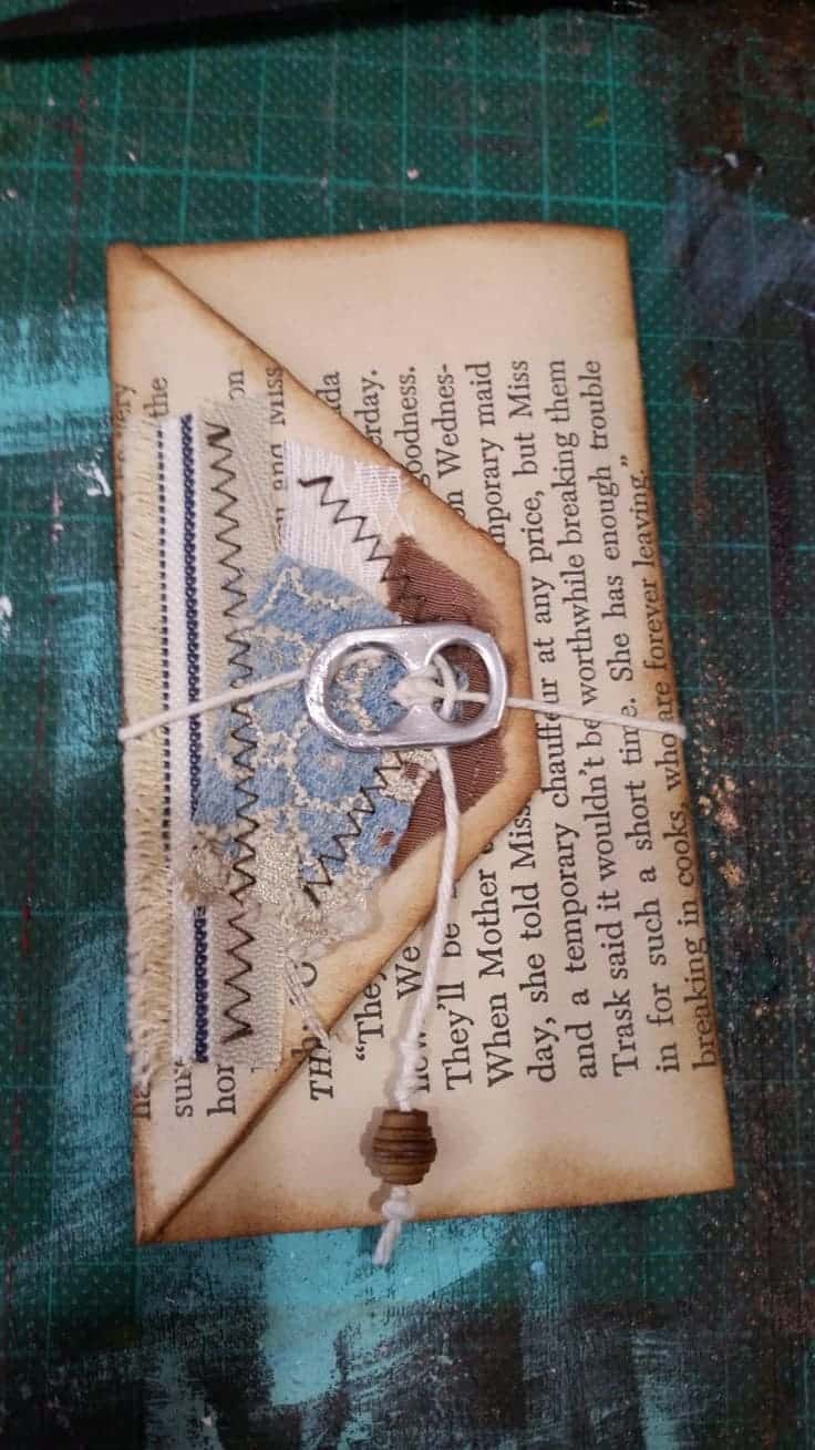 Vintage-Inspired Envelope from Old Book Pages