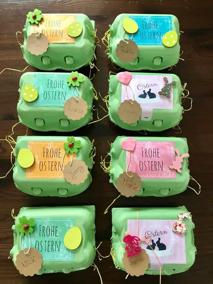 Festive Easter Egg Carton Gift Boxes