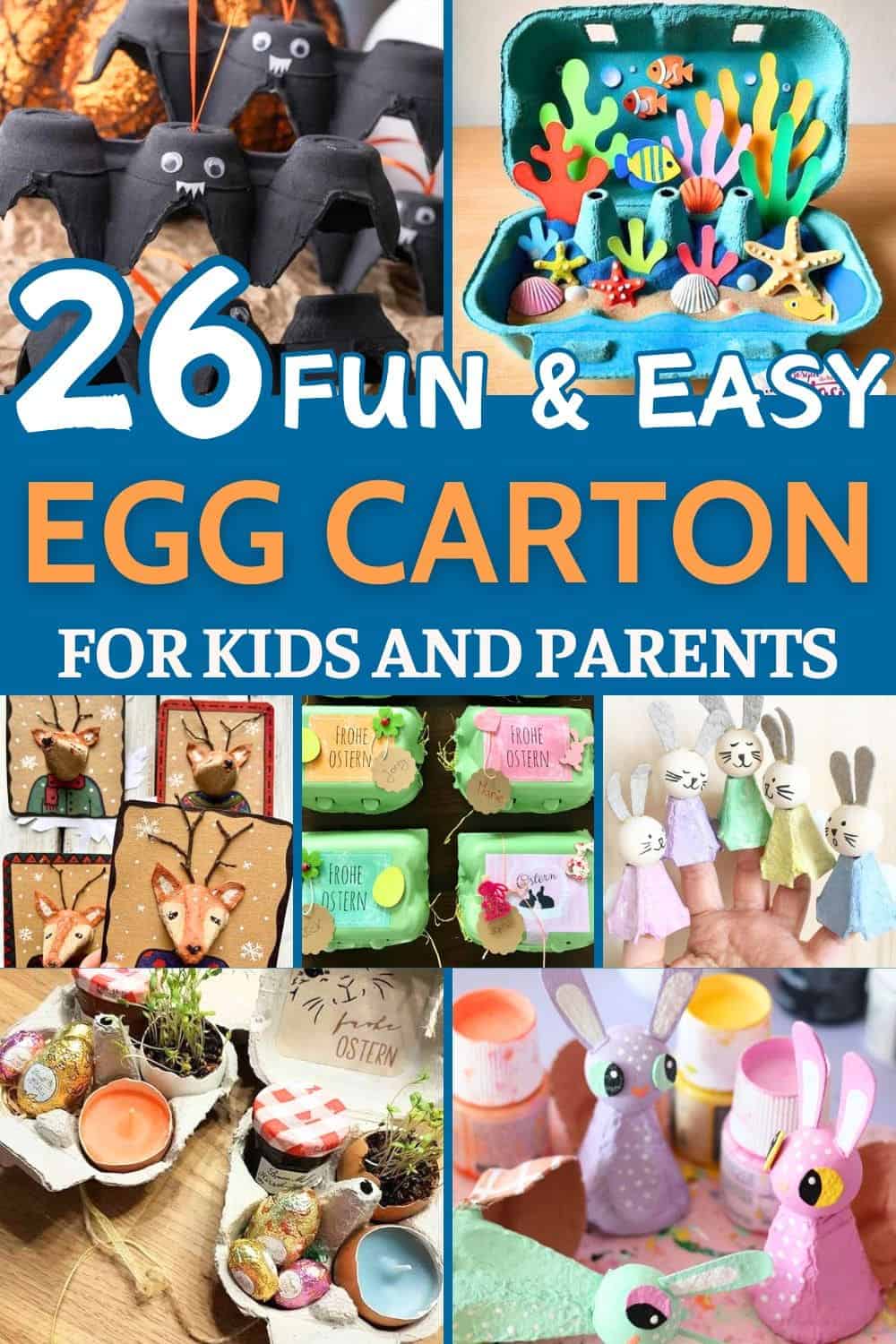 26 Creative & Fun Egg Carton Craft Projects for Kids and Parents