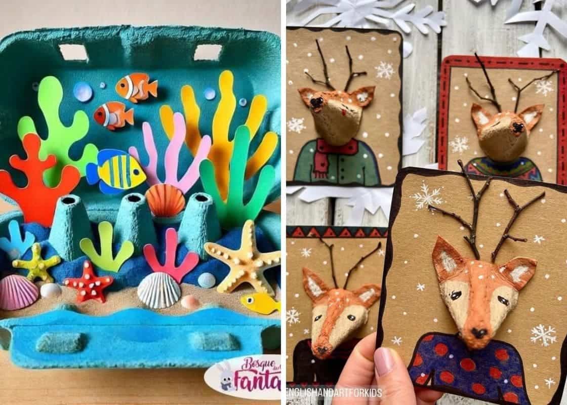 26 Creative & Fun Egg Carton Craft Projects for Kids and Parents