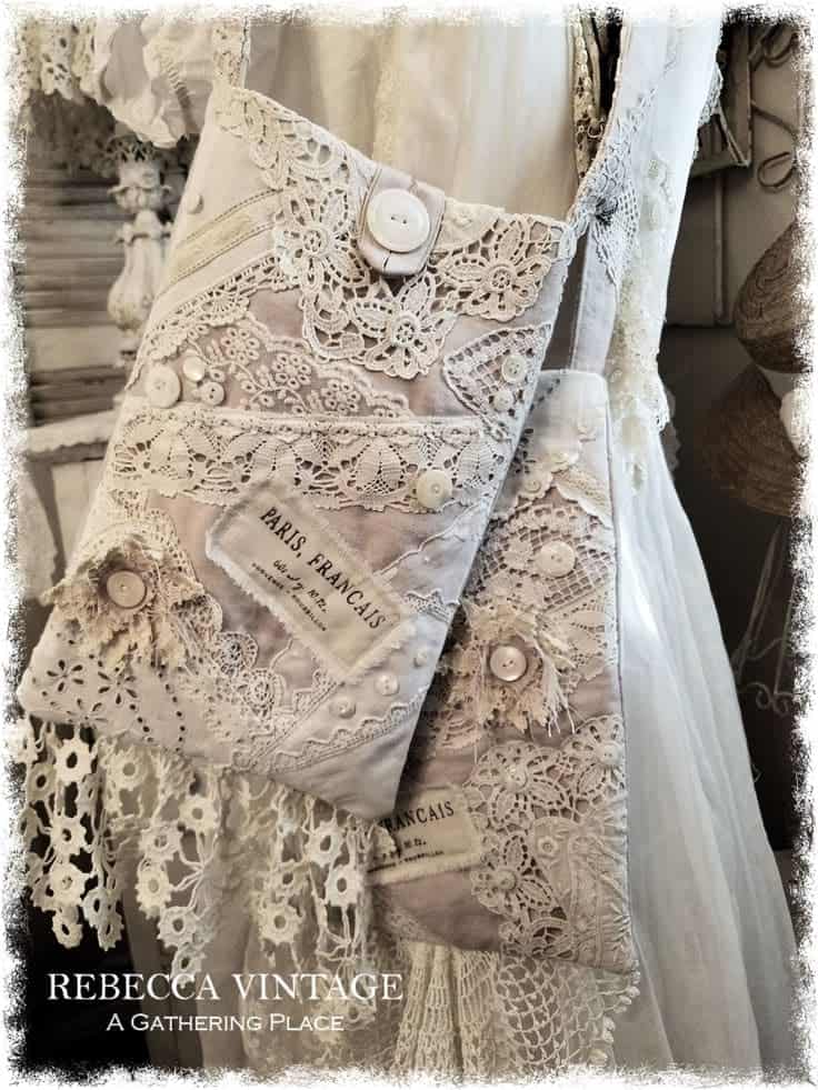 Lace Crossbody Bag with Shabby Chic Charm