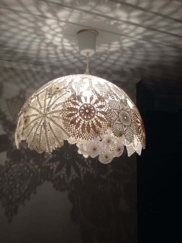 Lace Doily Pendant Light for Vintage Elegance