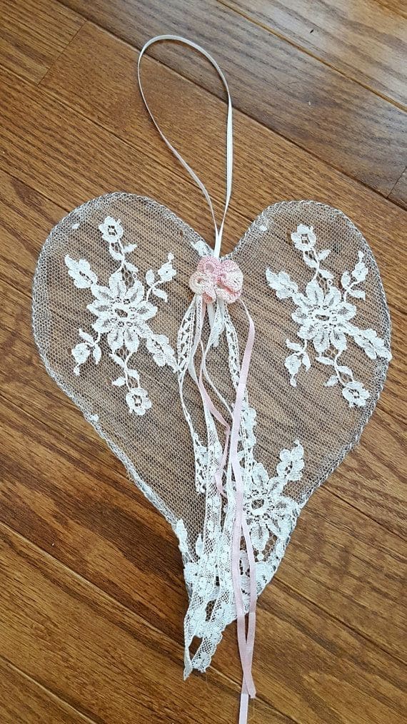 Romantic Lace Heart Ornament