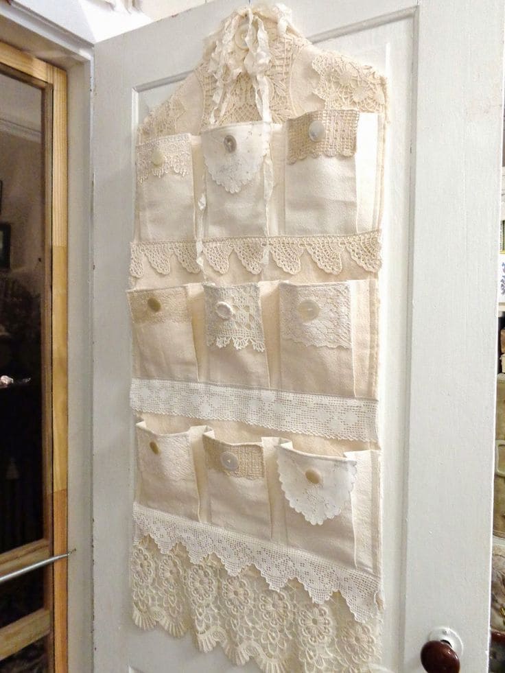 Vintage-Inspired Lace Pocket Organizer