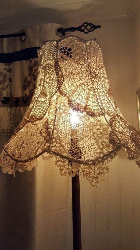 Vintage Lace Lampshade for Cozy Glow