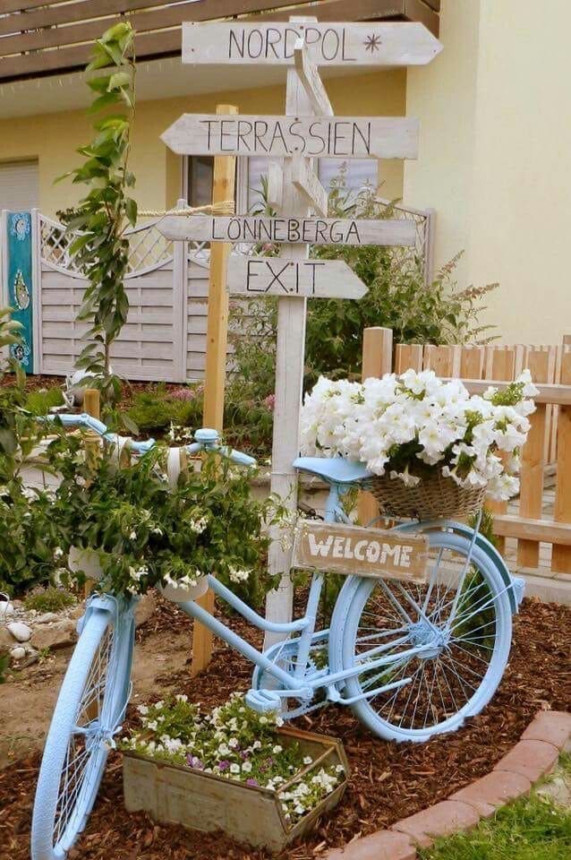 Charming Rustic Directional Garden Signpost