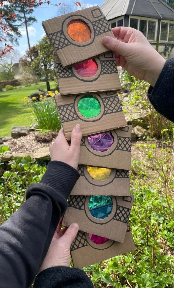 Colorful Cardboard Camera Suncatchers