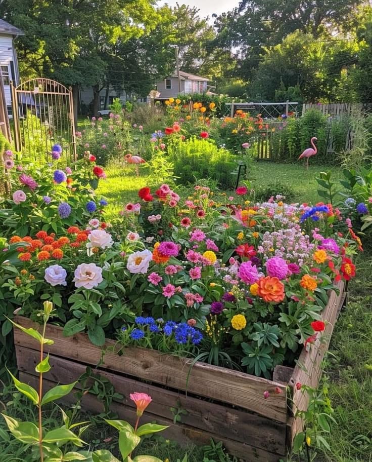 Enchanting Cottage-Inspired Flower Garden Bliss