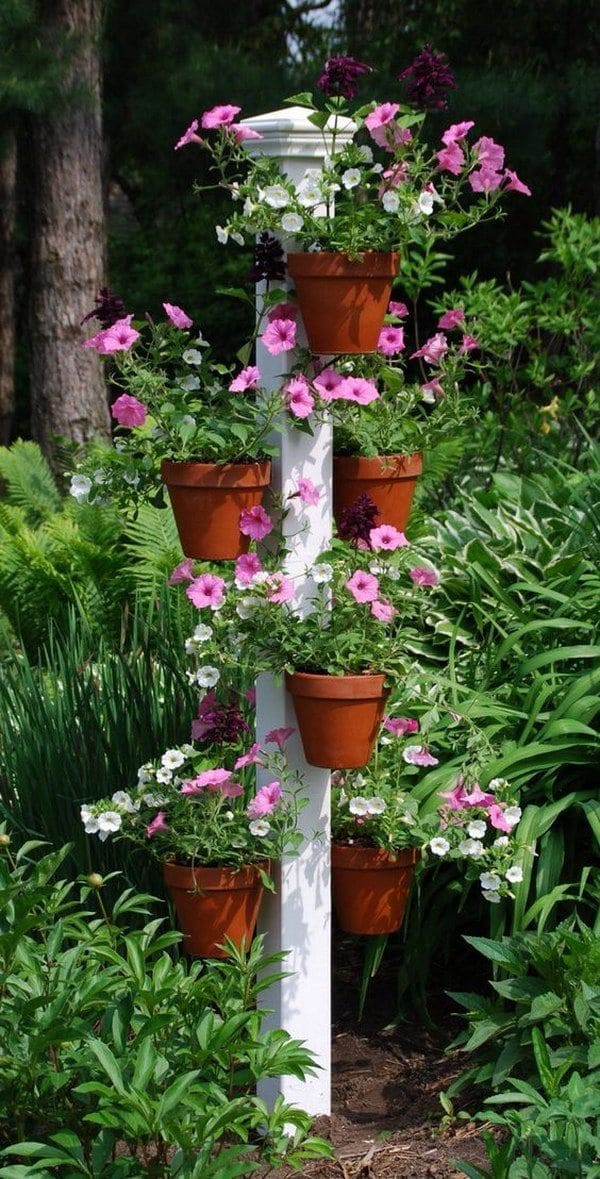 Enchanting Vertical Petunia Tower