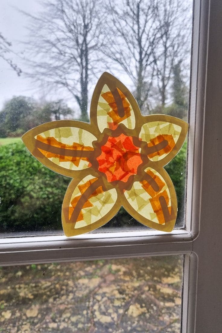 Springtime Radiant Daffodil Suncatcher