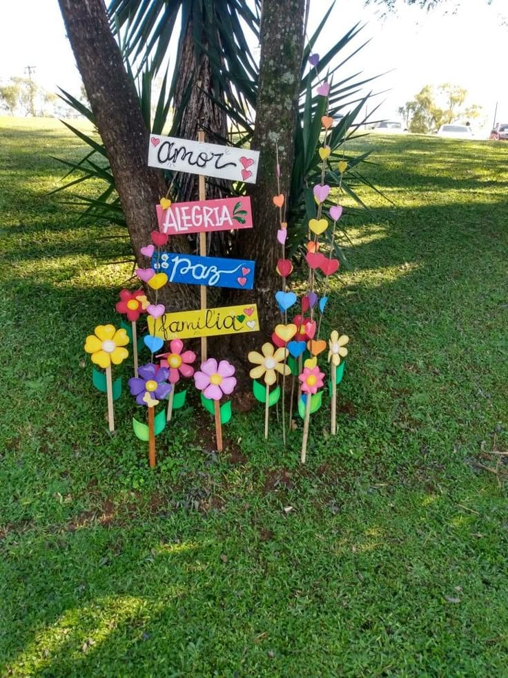 Vibrant Inspirational Garden Signpost