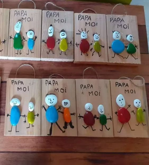 Fathers Day Pebble Art