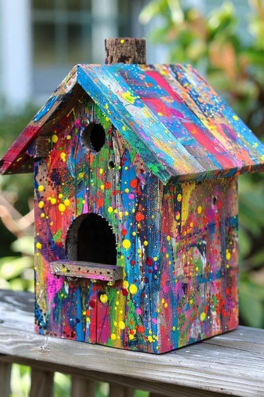 Abstract Art Birdhouse