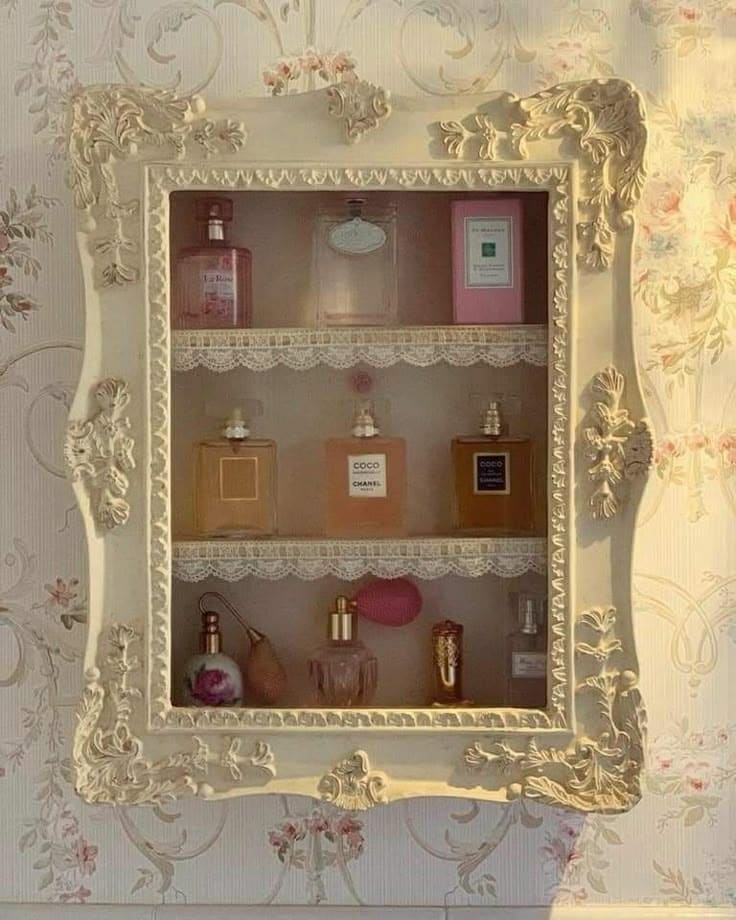 Antique Frame Perfume Shelf