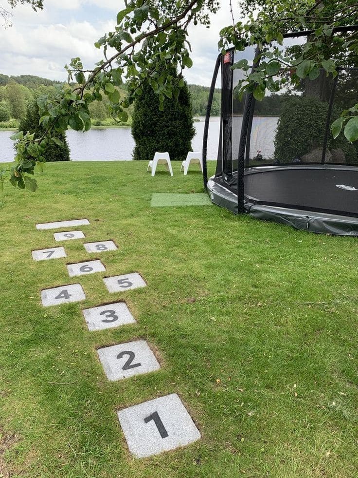Backyard Hopscotch Path